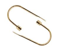 Lasitech 2pcs U Shape Curtain Hook Tieback Holder Metal Drapery Holdbacks Mounted Buckle Bronze/Gold/Silver/Red/Black/White(Gold)