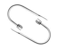 Lasitech 2pcs U Shape Curtain Hook Tieback Holder Metal Drapery Holdbacks Mounted Buckle Bronze/Gold/Silver/Red/Black/White(Silver)