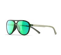 Lasiyanor Lightweight TAC Polarized Tinted Classic Vintage Retro 70s Sunglasses, TR-90 Frame for Women Men, UV 400 Protection, Dark Green, Medium