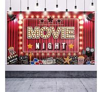 LASKYER Movie Night Hollywood Party Large Banner - Cheers to Film Theme Birthday Home Wall Photoprop Backdrop,Movie Night Party Decorations.