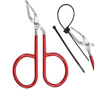 Lasnten 1 Pcs Cable Zip Tie Remover Opener Release Tool, Stainless Steel Pliers to Make Wide Zip Tie Reusable, Pocket Size with Storage Box (Red)