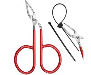 Lasnten 1 Pcs Cable Zip Tie Remover Opener Release Tool, Stainless Steel Pliers to Make Wide Zip Tie Reusable, Pocket Size with Storage Box (Red)