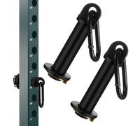 Lasnten 2 Pack Power Cage Squat Rack Home Gym Equipment Attachments Accessory Fits 3x3 Rack with 1" Hole for Power Strength Training Workouts
