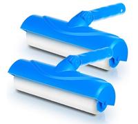 Lasnten 2 Pcs 10 Inch Ceiling Paint Roller with Shield Adjustable Head No Drip Kit Without Splatter for Walls