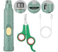 Lasnten 2 Pcs Bird Nail Grinder with Bird Nail Clipper Bird Nail Trimmer Bird Nail File with LED Lamp Grooming Tool for Bird Parrot Budgerigars Parakeets Myna Conure Finches Lovebirds (Green)