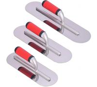 Lasnten 3PC Aluminum Pool Trowel Set (12"x4" & 14"x4" & 16"x4") Stainless Steel Finishing Trowel Tool for Concrete, Cement, Drywall, Plastering, Masonry Leveling