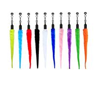 LASOCUHOO Cat Worm Toys (10 Pack), Interactive Cat Wand Replacement Attachments for Indoor & Outdoor Play