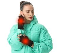 Lason Rechargeable Wireless Fingerless Heated Writing Gloves,Heated Work Gloves for Men and Women,USB Heated Gloves Suitable for Work, Play, Ski, Bike, Hiking, Outdoor Adventure