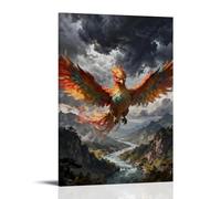 LASOQUAN Fire Phoenix Poster Decorative Painting Canvas Wall Posters And Art Picture Print Modern Family Bedroom Decor Posters 24x36inch(60x90cm)