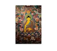 LASOQUAN The Buddha Shakyamuni with Auspicious Surroundings Poster Decorative Painting Canvas Wall Posters And Art Picture Print Modern Family Bedroom Decor Posters 12x18inch(30x45cm)