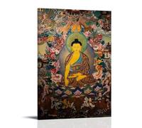 LASOQUAN The Buddha Shakyamuni with Auspicious Surroundings Poster Decorative Painting Canvas Wall Posters And Art Picture Print Modern Family Bedroom Decor Posters 12x18inch(30x45cm)