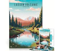 Lassen Volcanic National Park 1000-piece Puzzle for Adults Cognitive Train Tight Connection Pattern Build Wall Art (38x52cm)