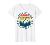 Lassen Volcanic National Park Value Graphic T-Shirt, Women, White, XL