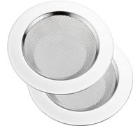LASSHSWA 2 PCS Kitchen Sink Strainer Stainless Steel, Kitchen Sink Drain Strainer, Sink Strainers with Large Wide Rim 4.5" Diameter for Kitchen Sinks