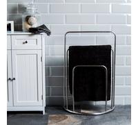Lassic Bath Vida 3 Tier Silver Curved Freestanding Towel Stand