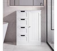 Lassic Bath Vida 4 Drawer 1 Door Floor Cabinet, White