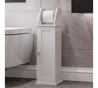 Lassic Bath Vida Toilet Roll Holder & Cupboard, White (Fsc 100%)