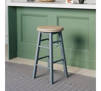 Lassic Chef Vida Wooden Revolving Bar Stool - Grey