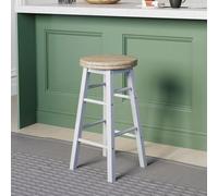 Lassic Chef Vida Wooden Revolving Bar Stool - White