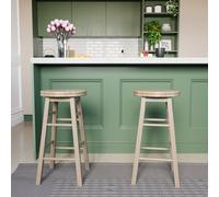 Lassic Chef Vida Wooden Revolving Pine Bar Stool - Set Of 2