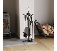 Lassic Fire Vida 5 Piece Buxton Black Companion Set - Shovel, Brush, Poker, Tong
