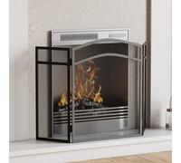 Lassic Fire Vida Milton Black 3 Panel Fire Guard Fireplace Cover