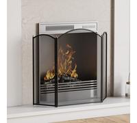 Lassic Fire Vida Selby 3 Panel Black Fire Guard Fireplace Cover