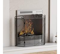 Lassic Fire Vida Tapton Black 3 Panel Fire Guard Fireplace Cover