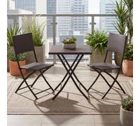 Lassic Garden Vida Capri Brown 2 Seater Rattan Garden Outdoor Ukfr Bistro Set