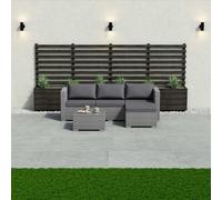Lassic Garden Vida Hampton Grey 4 Seater Corner Rattan Garden Outdoor Ukfr Bistro Set
