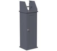 Lassic Hayle Matt Grey Freestanding Toilet Roll Holder & Cupboard (H)680mm (W)205mm