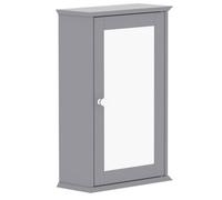 Lassic Hayle Matt Grey Single Bathroom Wall Cabinet Mirrored (H)53Cm (W)34Cm