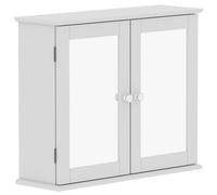 Lassic Hayle Matt White Double Bathroom Wall Cabinet Mirrored (H)47Cm (W)57Cm