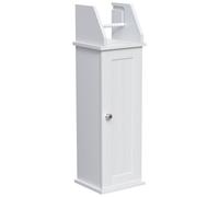 Lassic Hayle Matt White Freestanding Toilet Roll Holder & Cupboard (H)680mm (W)205mm