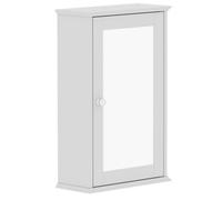 Lassic Hayle Matt White Single Bathroom Wall Cabinet Mirrored (H)53Cm (W)34Cm