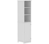 Lassic Hayle Tall Matt White Single Wall-Mounted Bathroom Cabinet (H)160Cm (W)40Cm