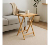 Lassic Home Vida Folding Natural Wooden Tv Dinner Laptop Snack Table