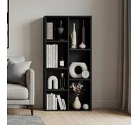 Lassic Vida Designs 7 Cube Storage Unit Shelving Bookcase Display Organiser - Modern Cube Shelf For Living Room, Bedroom, Office, Black
