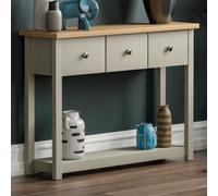 Lassic Vida Designs Arlington Grey 3 Drawer Console Table With Undershelf