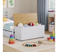 Lassic Vida Designs Arlington Toy Box Storage Ottoman, White