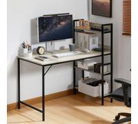 Lassic Vida Designs Brooklyn Computer Desk With 3 Shelves, Grey