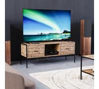 Lassic Vida Designs Brooklyn Dark Wood 2 Drawer Industrial Tv Unit Stand