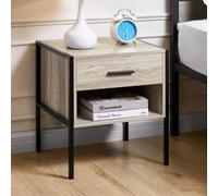 Lassic Vida Designs Brooklyn Grey 1 Drawer Bedside Cabinet (H)500mm (W)430mm (D)400mm