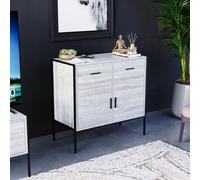 Lassic Vida Designs Brooklyn Grey 2 Door 2 Drawer Sideboard Storage Cabinet Cupboard