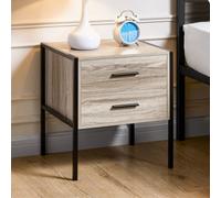 Lassic Vida Designs Brooklyn Grey 2 Drawer Bedside Cabinet (H)500mm (W)430mm (D)400mm
