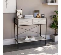 Lassic Vida Designs Brooklyn Grey 2 Drawer Console Table With Undershelf