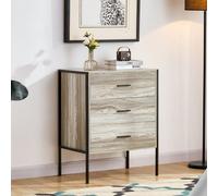 Lassic Vida Designs Brooklyn Grey 3 Drawer Chest (H)795mm (W)630mm (D)400mm