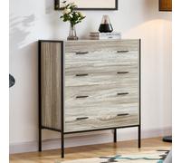 Lassic Vida Designs Brooklyn Grey 4 Drawer Chest (H)990mm (W)830mm (D)400mm