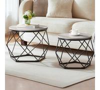 Lassic Vida Designs Brooklyn Nest Of 2 Geometric Tables, Grey