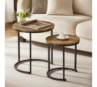 Lassic Vida Designs Brooklyn Nest Of 2 Round Tables, Dark Wood